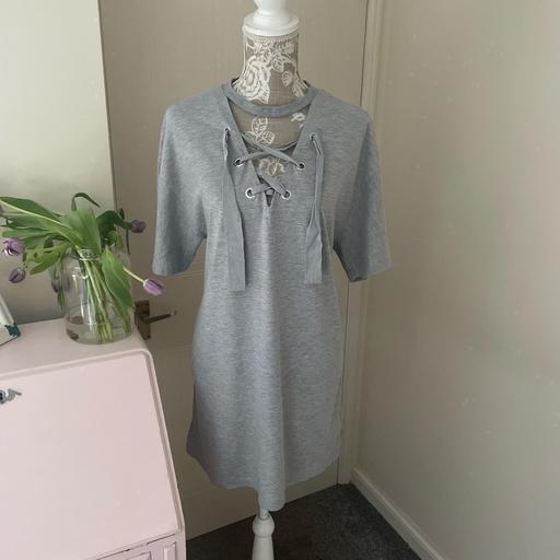 Buy & Sell West Midlands Solihull - Photos for Topshop Grey T Shirt Dress - size 12