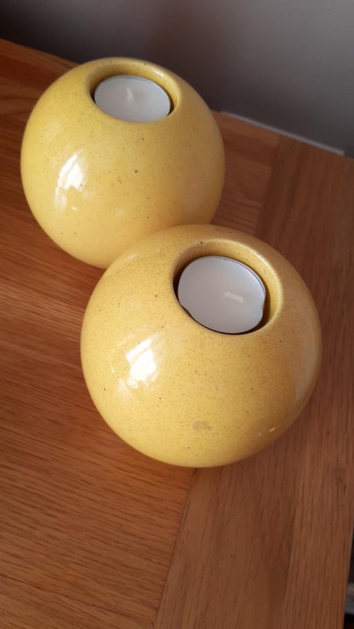 Buy & Sell West Midlands Birmingham - Photos for set of 2 yellow tealight candle holders