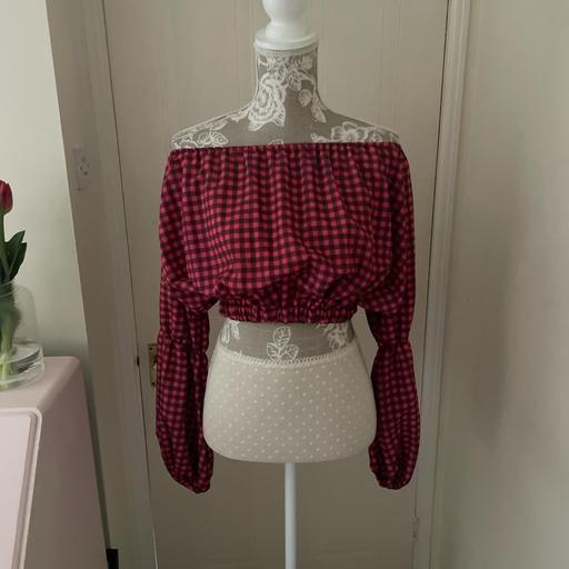 Buy & Sell Catherine-De-Barnes Solihull - Photos for John Zack red check Bardot top - sz