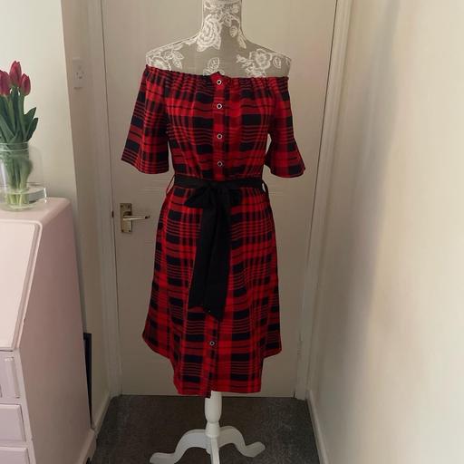 Buy & Sell Catherine-De-Barnes Solihull - Photos for Real Form Tartan Bardot dress - size 14 .