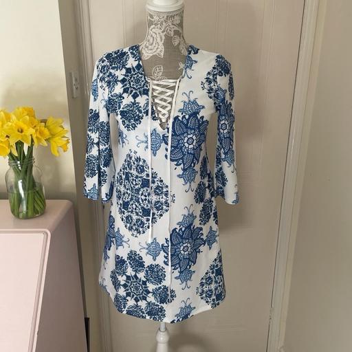 Buy & Sell Catherine-De-Barnes Solihull - Photos for Jaune Rouge white / blue Tunic dress - sz S