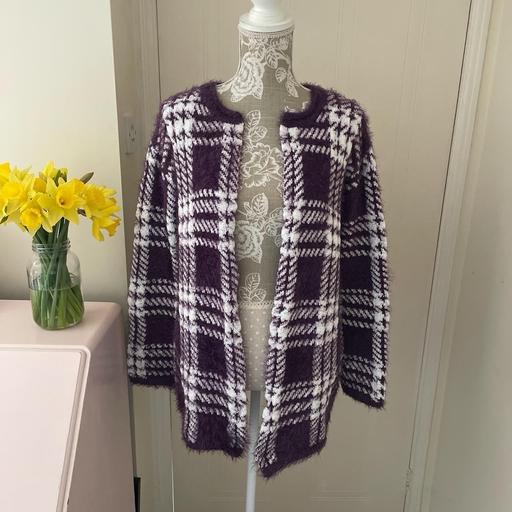 Buy & Sell West Midlands Solihull - Photos for Forever21 Purple check oversized cardigan.SzL