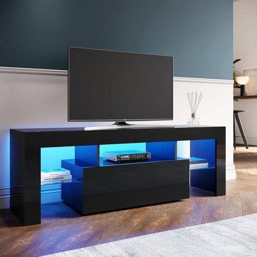 Buy & Sell West Midlands Sandwell - Photos for Black TV Stand Cabinet Unit 1300x350mm