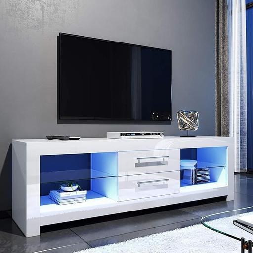 Buy & Sell West Midlands Sandwell - Photos for White Multi-Colour LED TV Unit Stand 1600mm