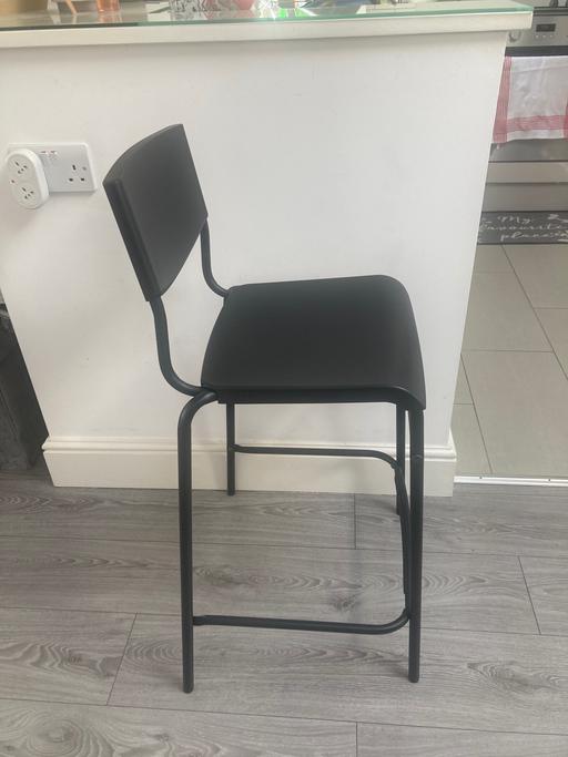 Buy & Sell West London Ealing - W5 - Photos for IKEA- STIG bar stool with backrest Black