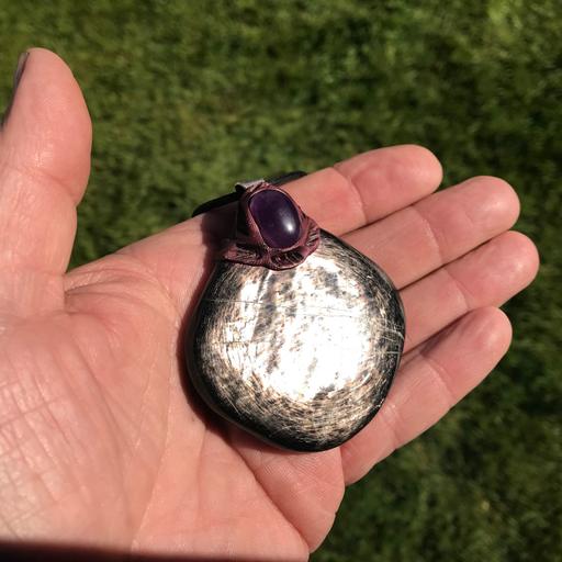 Buy & Sell Staffordshire South Staffordshire - Photos for Hypersthene & Amethyst pendant, Crystals.