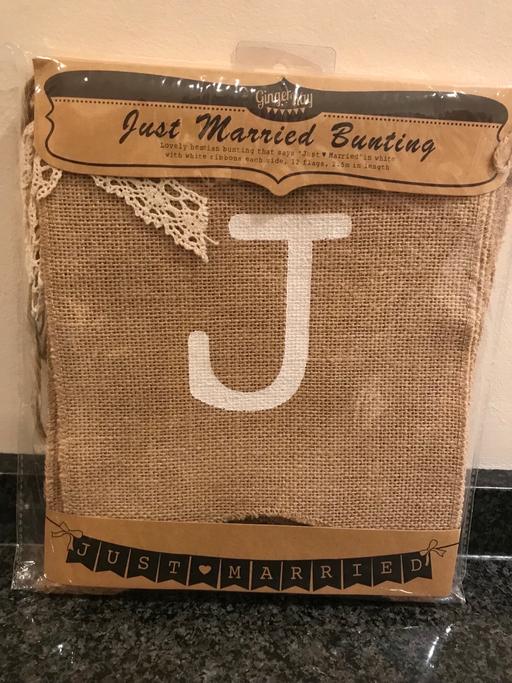Buy & Sell Buckinghamshire Marlow - Buckinghamshire - Photos for Hessian ‘Just Married’ Bunting for Wedding