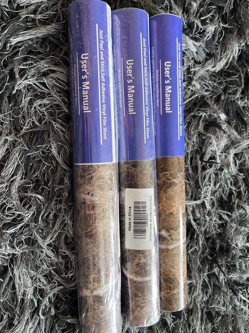 Buy & Sell Worcestershire Redditch - Photos for 3 rolls of dark brown granite vinyl