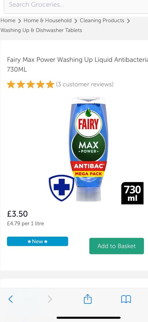 Buy & Sell West London Notting Hill - West London - Photos for FAIRY WASHING DISHES 730ML RRP£3.50