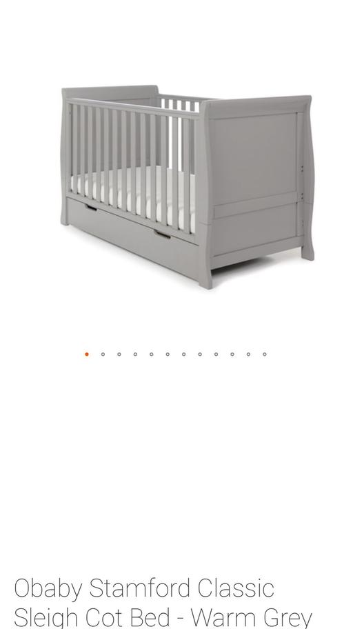Buy & Sell South West London Merton - Photos for O Baby Stamford Classic Cot Bed Warm Grey