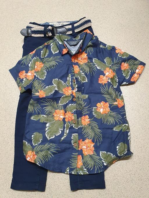 Buy & Sell Ealing Greenford - UB6 - Photos for Primark boys blue/navy chinos & flower shirt