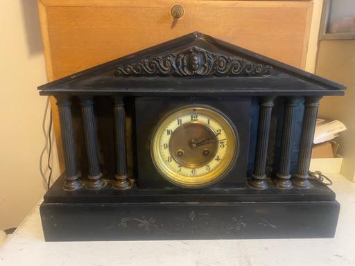 Buy & Sell South East London Bromley - Photos for EDWARDIAN SOLID SLATE CLOCK SEE DESCRIPTION