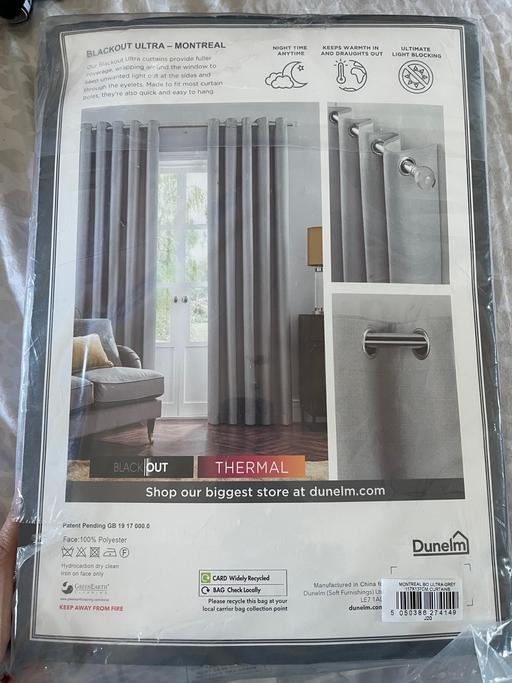 Buy & Sell West Midlands Walsall - Photos for Dunelm curtains grey silver