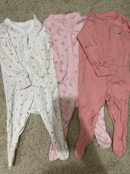 Buy & Sell East London Havering - Photos for Baby girl sleepsuit bundle 0-3 3-6