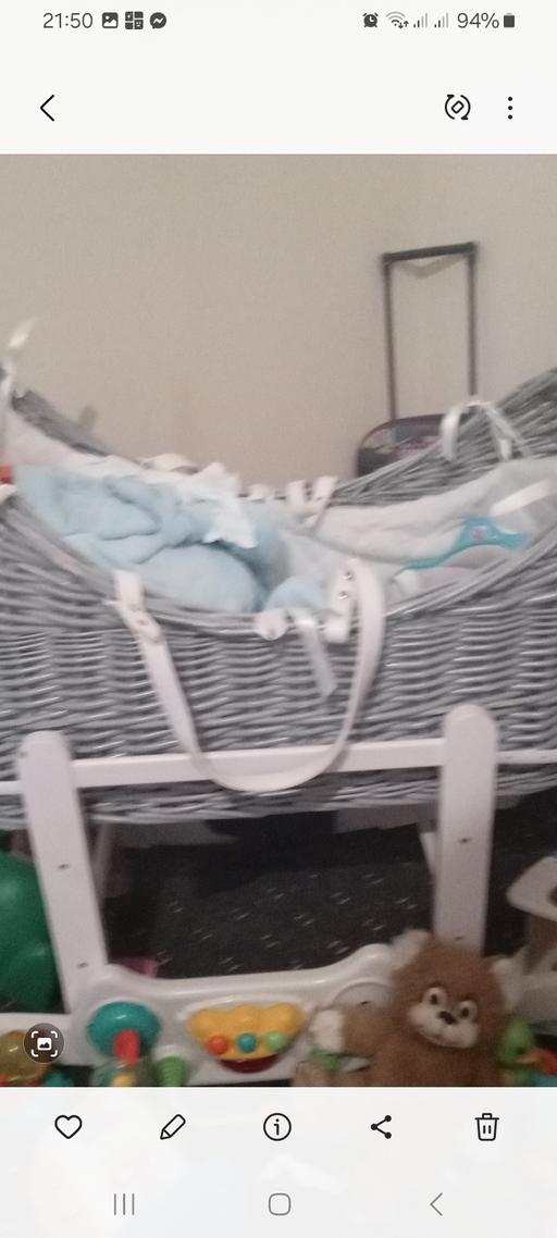 Buy & Sell Lancashire Burnley - Photos for baby grey rocking crib 30
