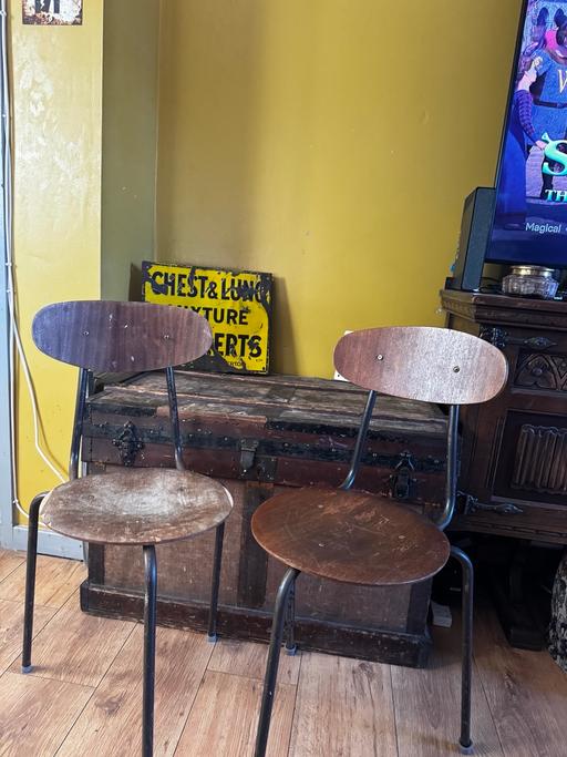 Buy & Sell West Midlands Sandwell - Photos for 2x Vintage School Chairs.