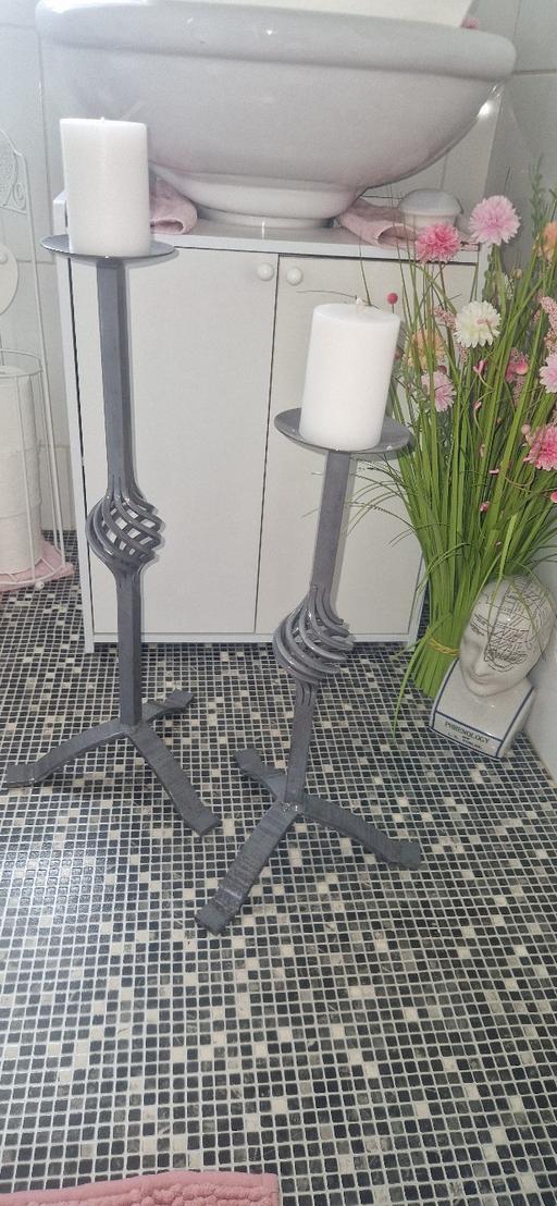 Buy & Sell West Midlands Birmingham - Photos for Pair of Large Very Heavy Cast Iron Candlestic