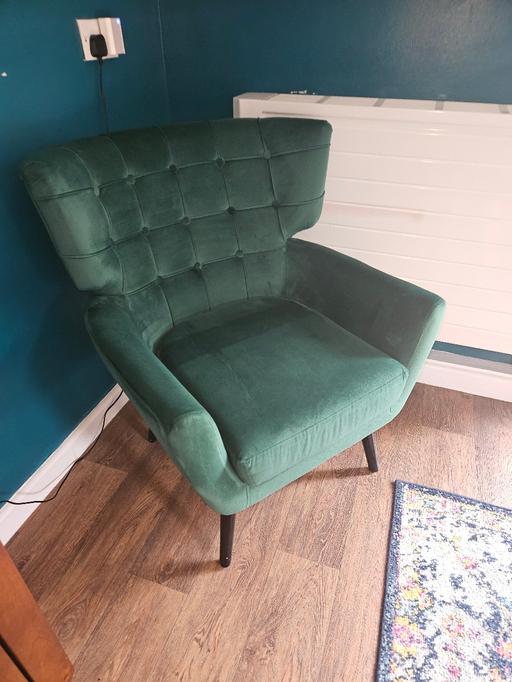 Buy & Sell Merseyside Sefton - Photos for Green velvet arm chair. Collection only 