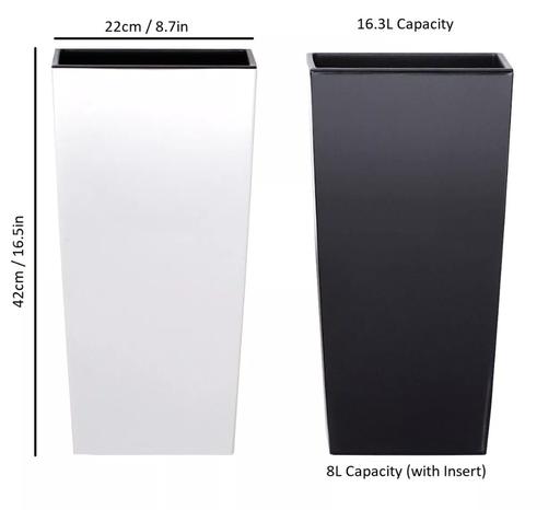 Buy & Sell West Midlands Birmingham - Photos for anthracite Tall Planter Plant w/Insert 42cm