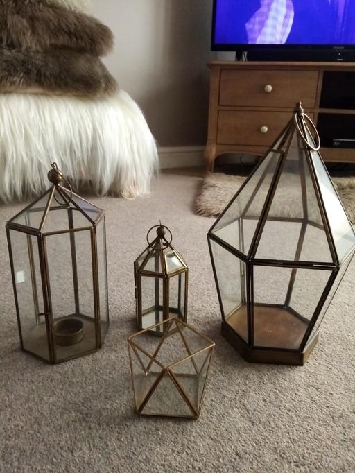 Buy & Sell West Midlands Wolverhampton - Photos for TK MAXX Brass/Glass Lanterns.