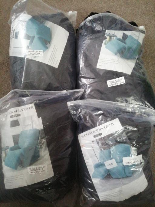 Buy & Sell West Midlands Wolverhampton - Photos for New 4 recliner slip covers black velvety