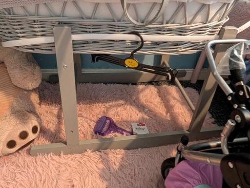 Buy & Sell Greater Manchester Bolton - Photos for grey Clair de lune moses basket & mattress