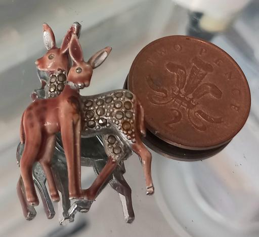 Buy & Sell Merseyside Saint Helens - Photos for vintage enamel marcasite deers brooch