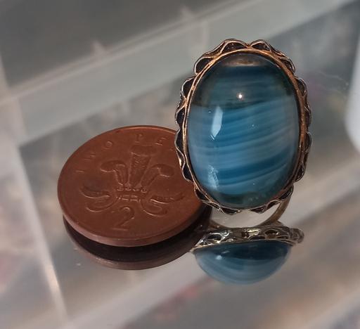 Buy & Sell Merseyside Saint Helens - Photos for vintage blue agate glass ring