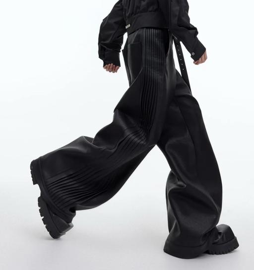 Buy & Sell East London Canary Wharf - East London - Photos for ArtsKorean PU Leather Wide Leg trousers (M-L)