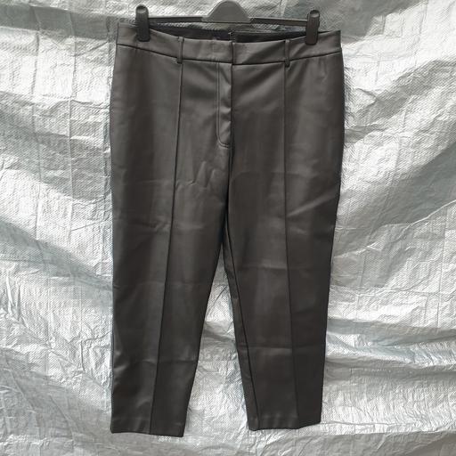 Buy & Sell West Midlands Dudley - Photos for M&S Faux Leather Black Trousers 20 Regular