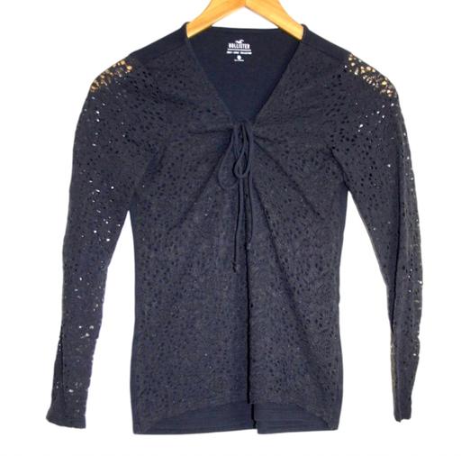 Buy & Sell North West London Gospel Oak - North West London - Photos for Hollister Black lace long sleeve top size M