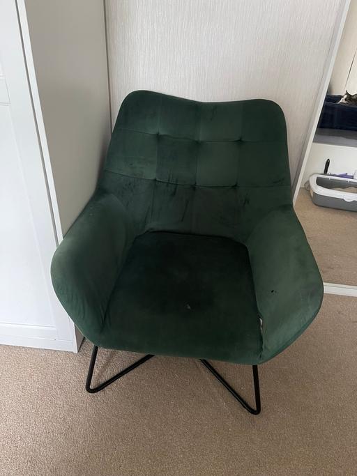Buy & Sell East London Little Ilford - East London - Photos for Forest green armchair with stool