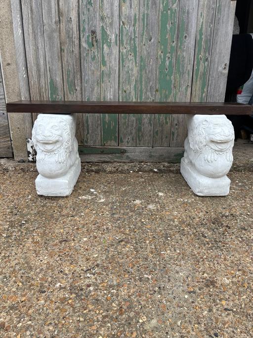 Buy & Sell Cambridgeshire Huntingdonshire - Photos for A STONE LION BENCH