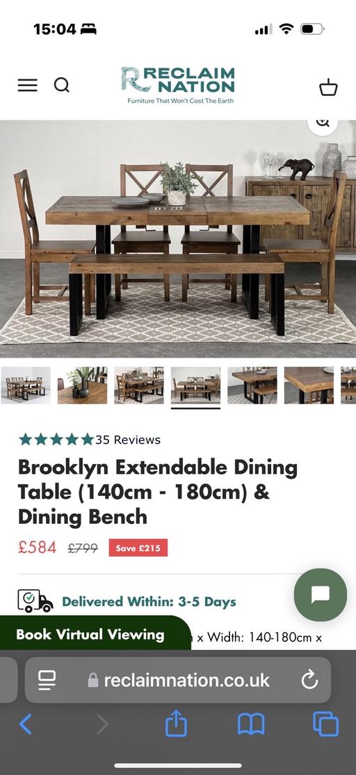 Buy & Sell South East London Kidbrooke - South East London - Photos for Reclaim Nation Brooklyn dinner table and 4 ch