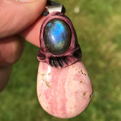 Buy & Sell Staffordshire South Staffordshire - Photos for Rhodochrosite and Labradorite Pendant
