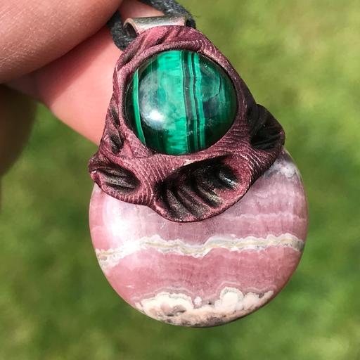 Buy & Sell Staffordshire South Staffordshire - Photos for Rhodochrosite and Malachite pendant
