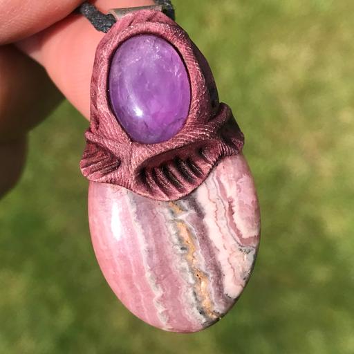 Buy & Sell Staffordshire South Staffordshire - Photos for Rhodochrosite and Amethyst Pendant
