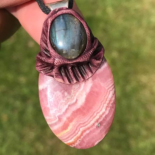 Buy & Sell Staffordshire South Staffordshire - Photos for Rhodochrosite and Labradorite Pendant