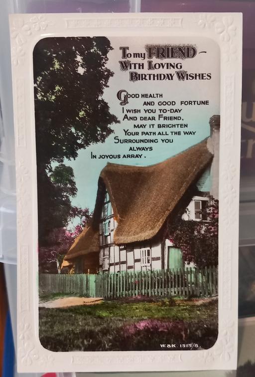 Buy & Sell Merseyside Saint Helens - Photos for antique 1930s birthday wishes postcard a