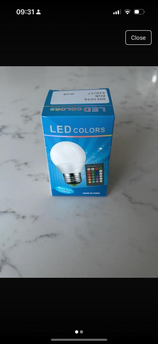 Buy & Sell Staffordshire Lichfield - Photos for Colour Changing Bulb & Remote