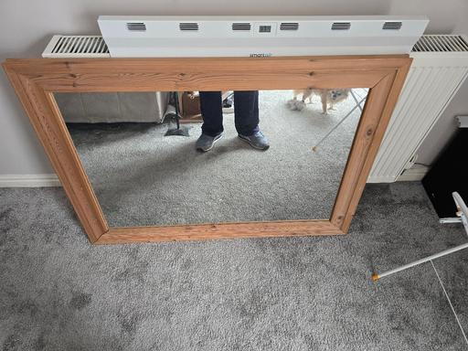 Buy & Sell Worcestershire Redditch - Photos for Large Solid Natural Wood Mirror