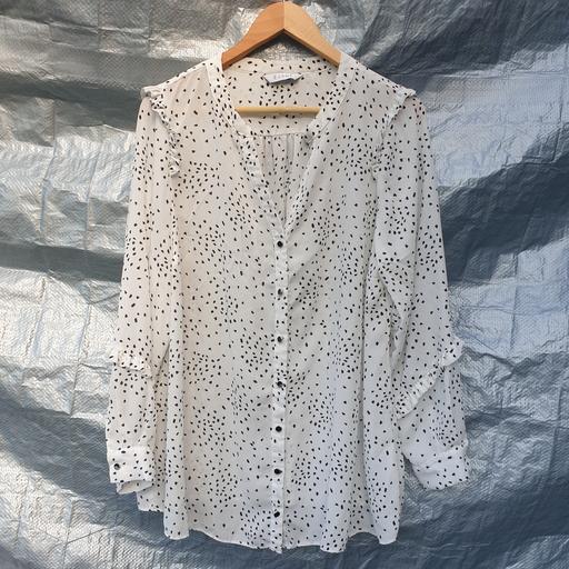 Buy & Sell West Midlands Dudley - Photos for Evans Black & White Long Sleeve Blouse Shirt