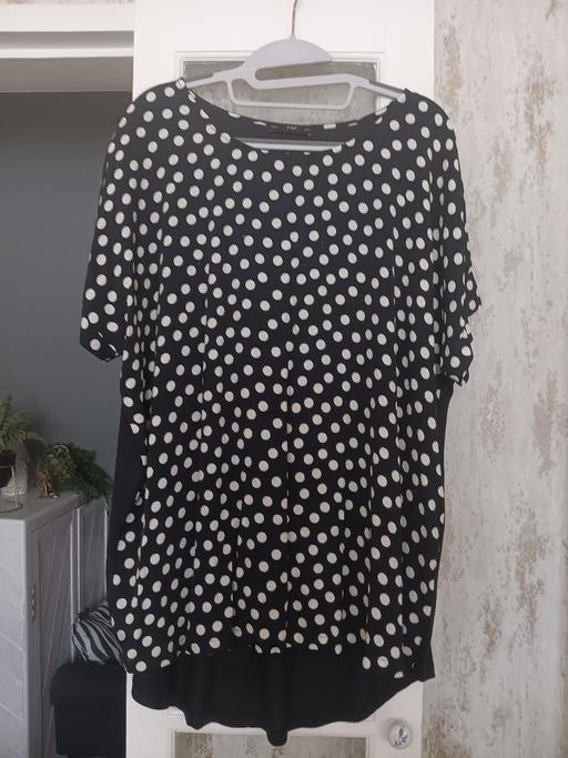 Buy & Sell East London Havering - Photos for F&F black and white spot blouse 18