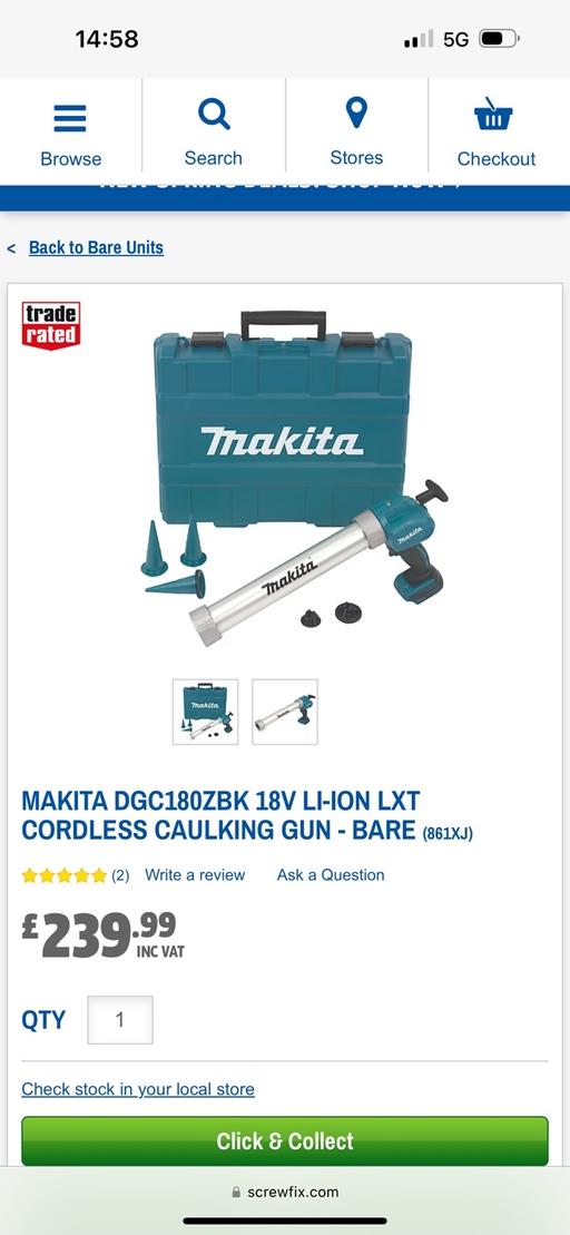 Buy & Sell Hertfordshire North Hertfordshire - Photos for Makita Caluk/Mastic Gun