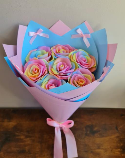 Classes West Midlands Sandwell - Photos for ribbon silk eternal roses rainbow bouquet