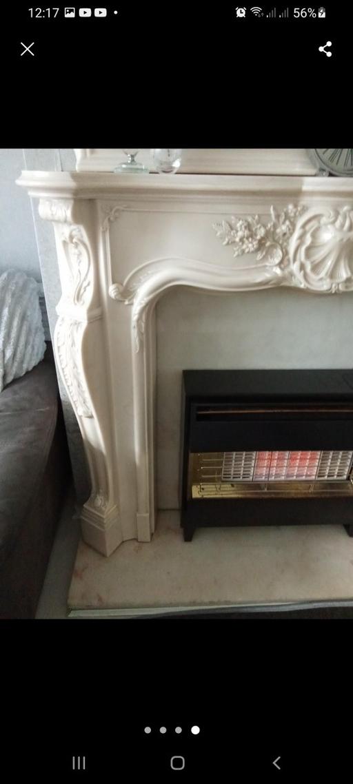 Buy & Sell West Midlands Birmingham - Photos for White Marble and Mirror Fireplace