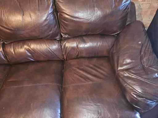 Buy & Sell North West London Willesden - North West London - Photos for 2 sets of 3 seater brown leather sofas