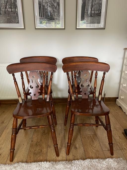 Buy & Sell West Midlands Birmingham - Photos for Four Farmhouse Wooden Dining Chsirs