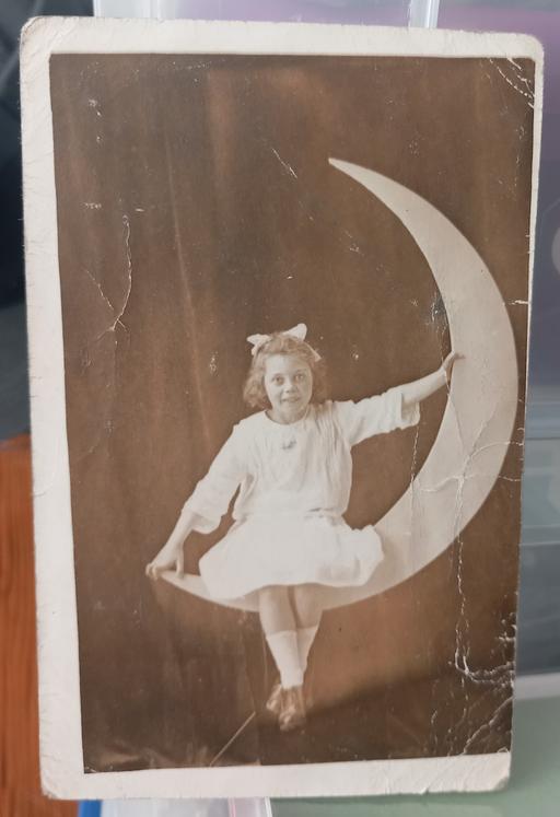 Buy & Sell Merseyside Saint Helens - Photos for antique 1930s girl in moon photo postcard