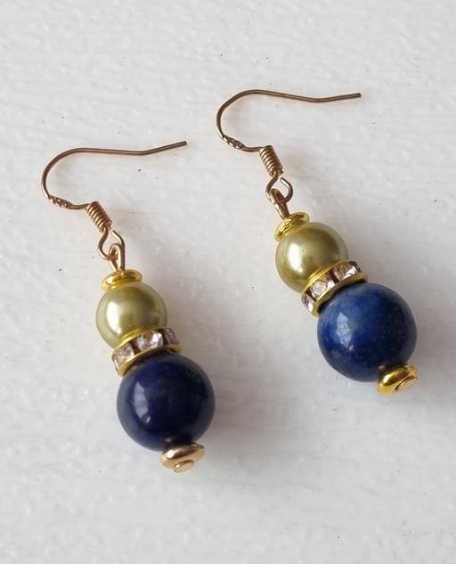 Buy & Sell Merseyside Knowsley - Photos for Lapis Lazuli and Olive Green Pearl Earrings